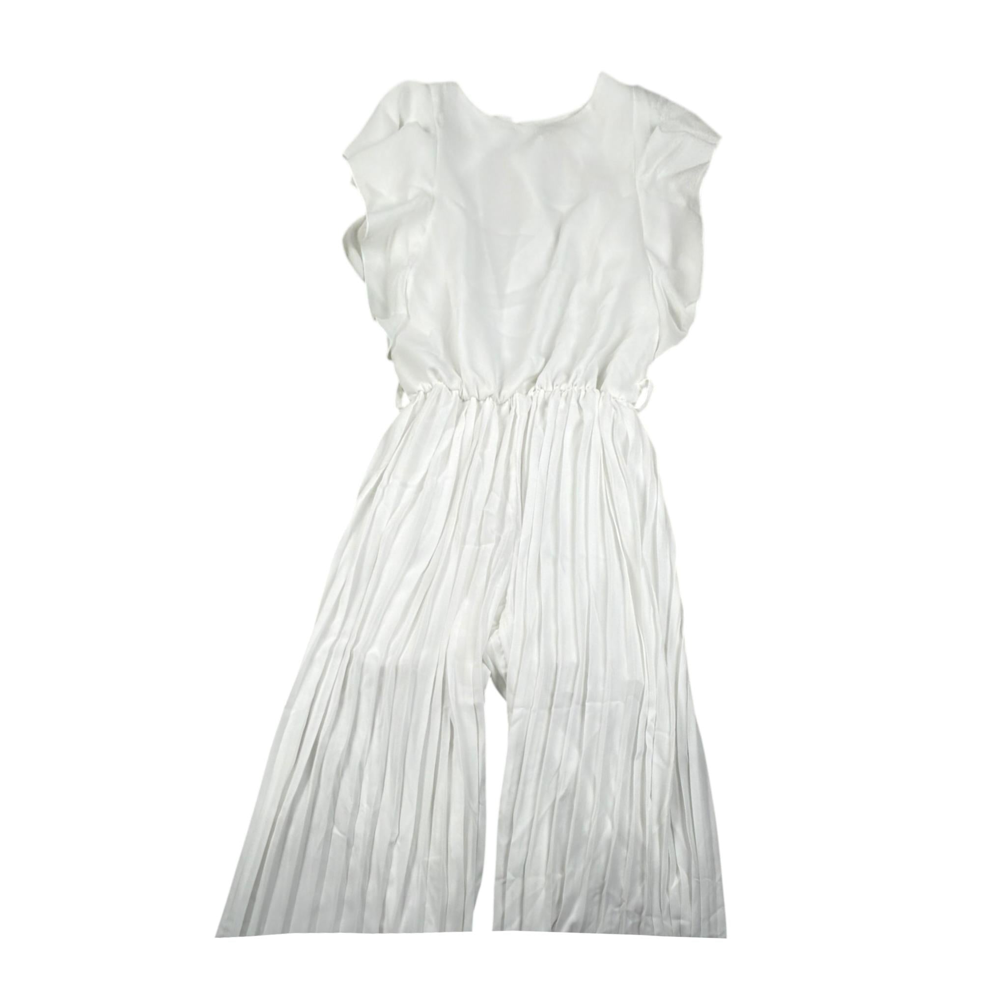 Illiana Tuta Intera Tinta Unita Giromanica per Bambina 531 BIANCO ILLIANA 