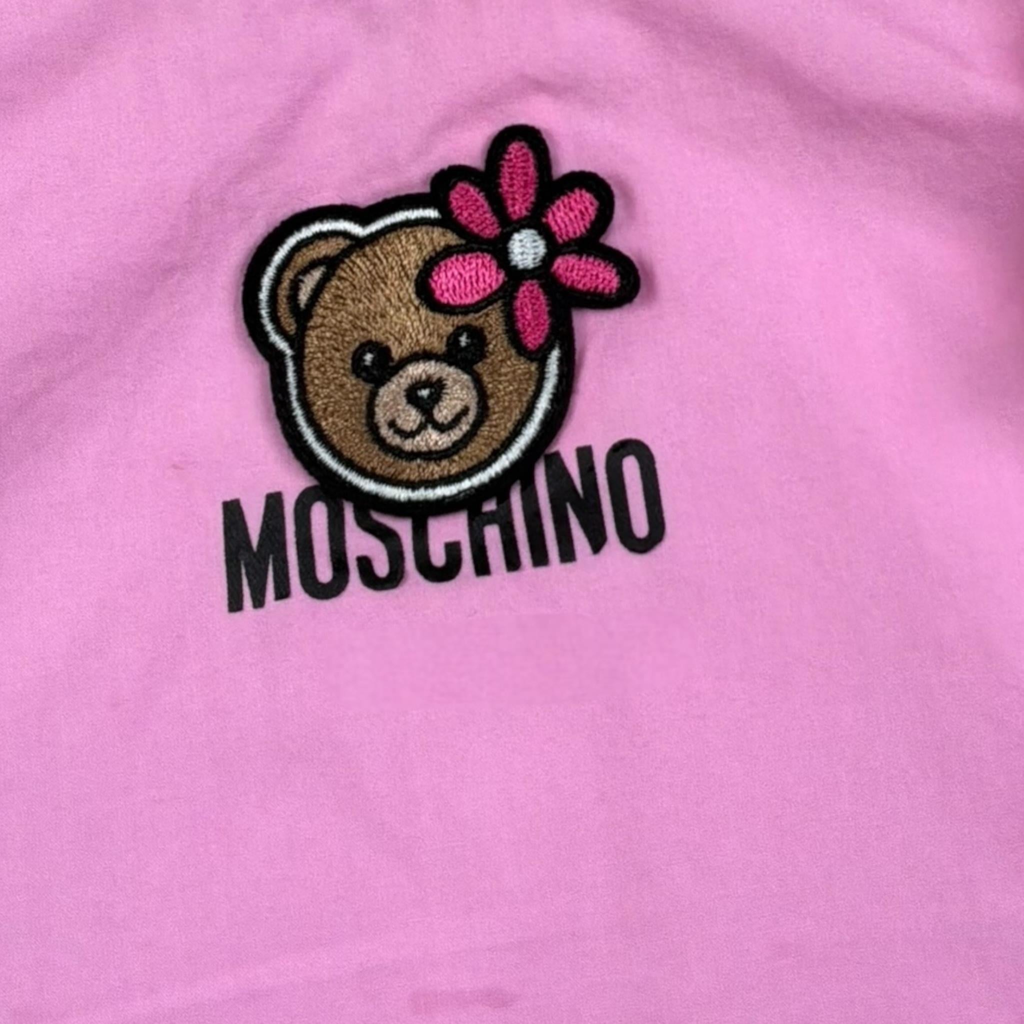 Moschino Abito Mezza Manica Tinta Unita con Stampa per Neonata MDV0D6 ROSA MOSCHINO 