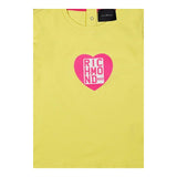 John Richmond T-Shirt Girocollo Tinta Unita con Stampa per Neonata RISP24037TS GIALLO JOHN RICHMOND 