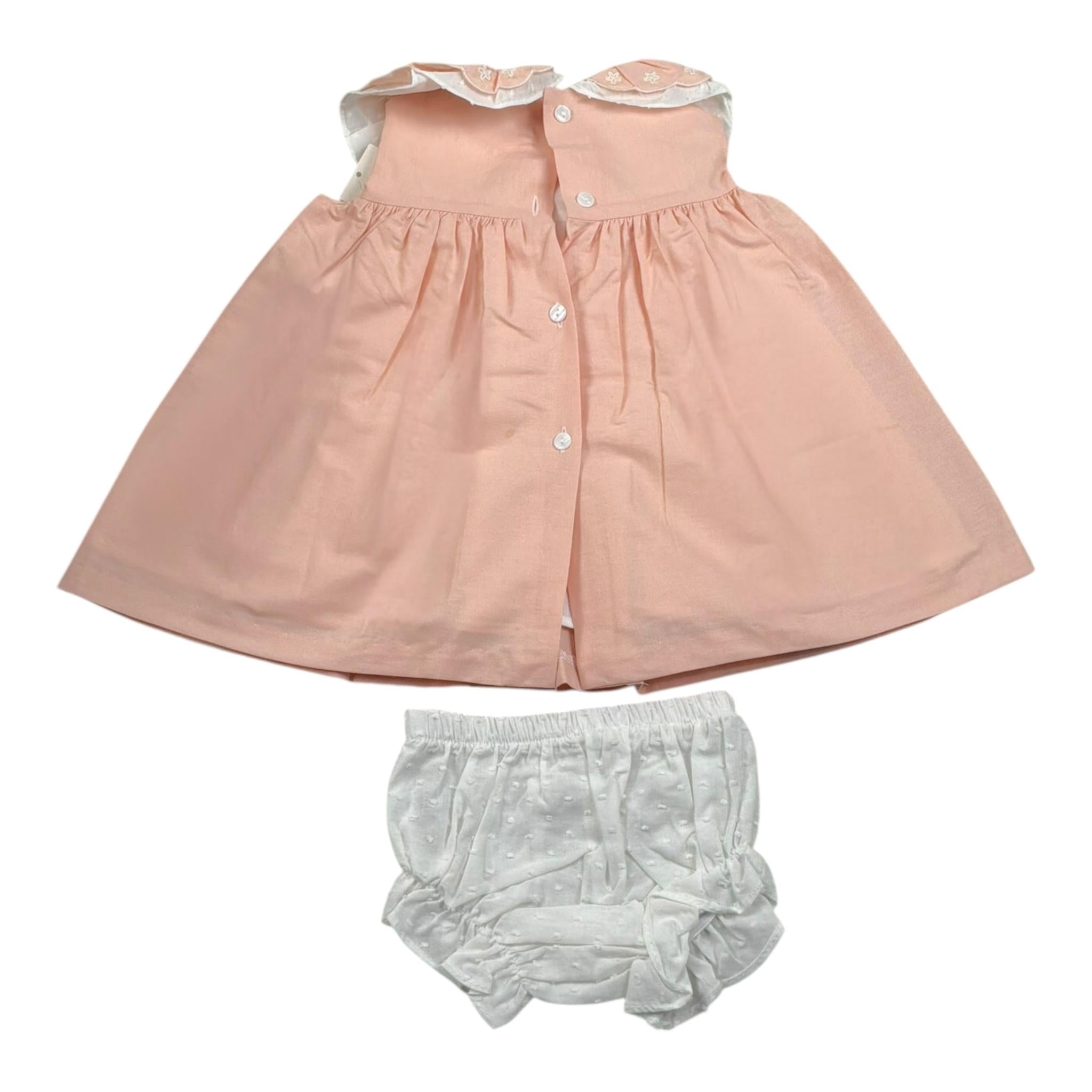 Valentina Bebes Set Abito-Coulotte Tinta Unita per Neonata LOVE9 PESCA VALENTINA BEBES 