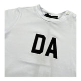 Daniele Alessandrini T-Shirt Girocollo Tinta Unita con Stampa per Neonato 1296M00270XX BIANCO DANIELE ALESSANDRINI 