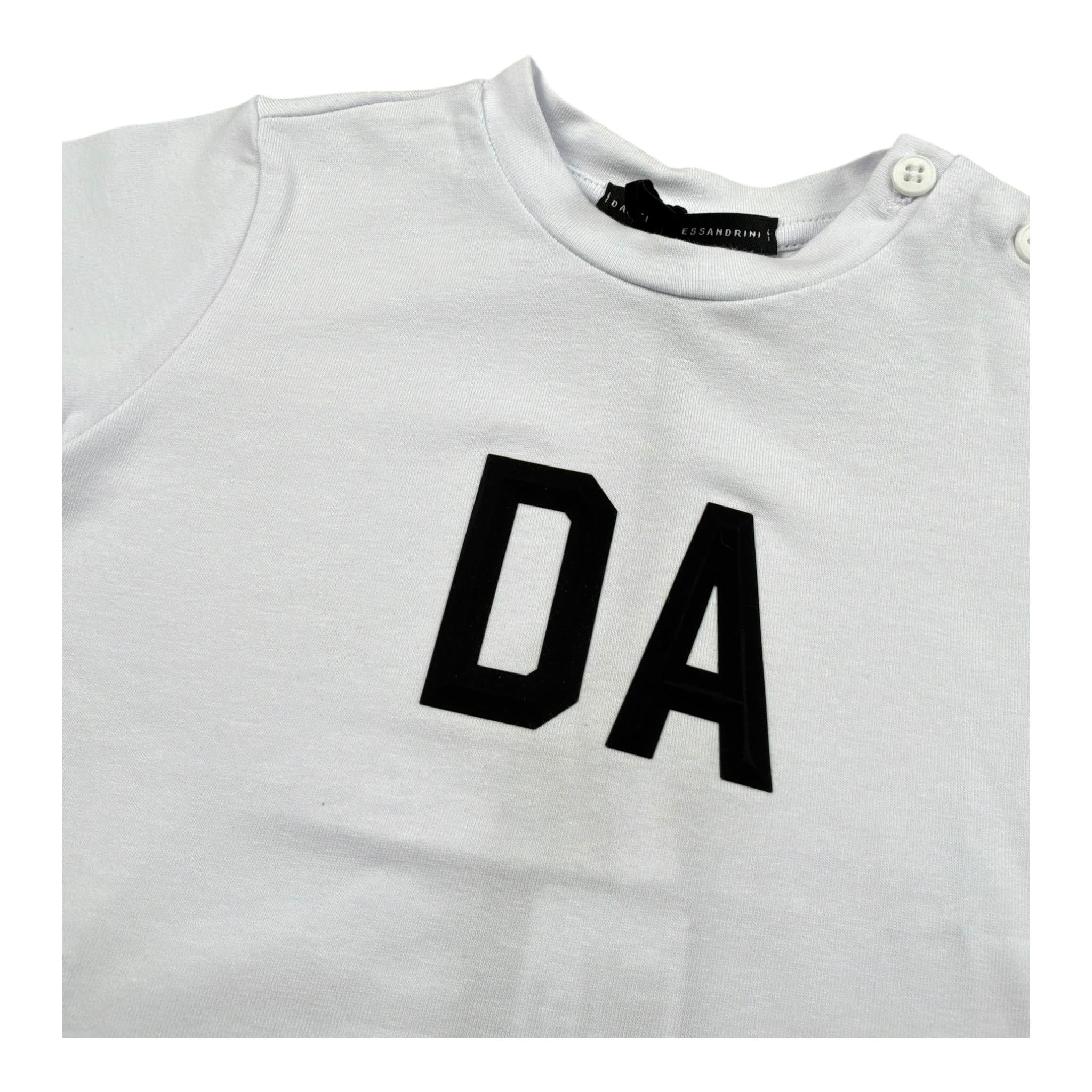 Daniele Alessandrini T-Shirt Girocollo Tinta Unita con Stampa per Neonato 1296M00270XX BIANCO DANIELE ALESSANDRINI 