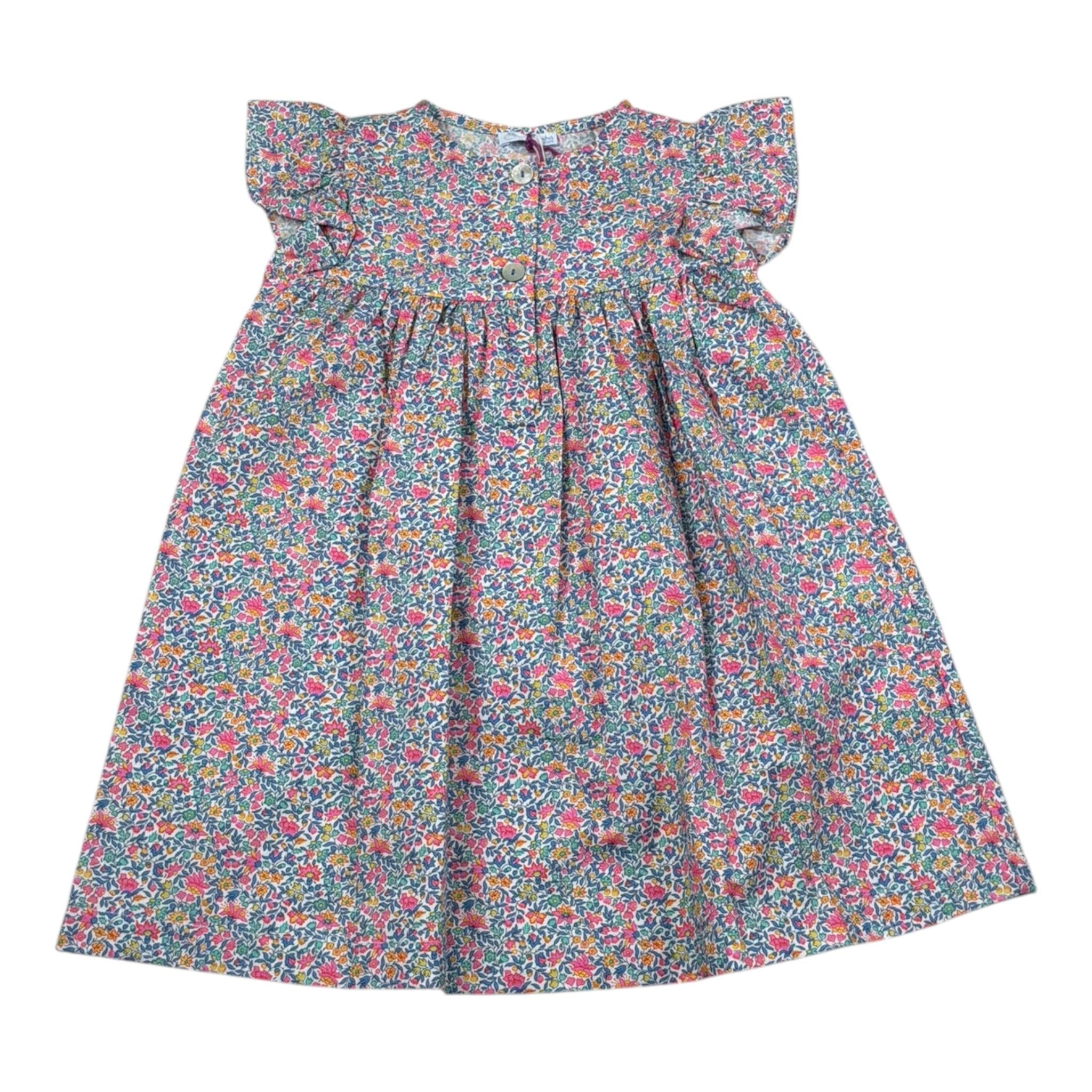 Laranjinha Abito Tinta Unita con Stampa per Neonata 92950V5915R65 BIANCO LARANJINHA 