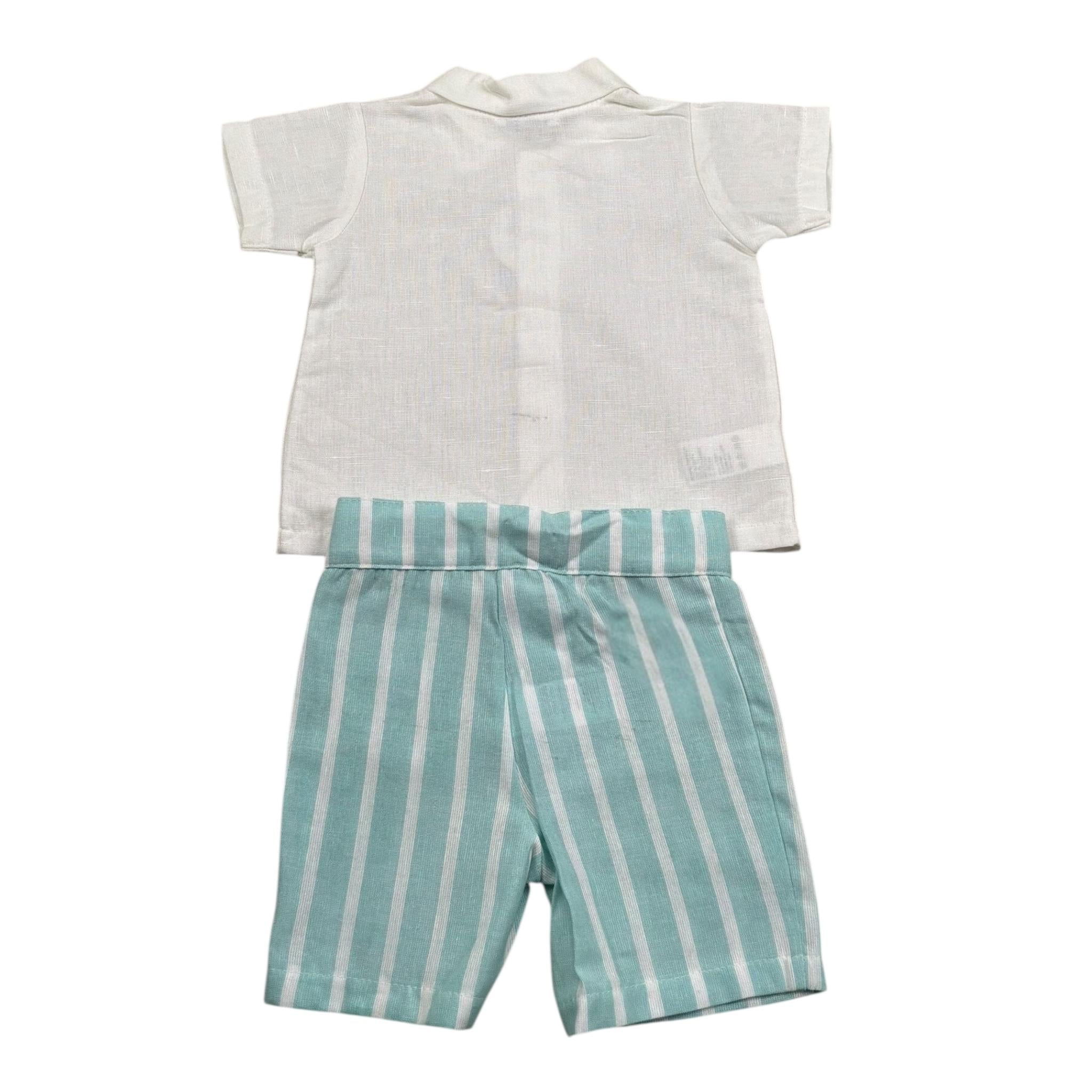 Juliana Completo 2 Pezzi Camicia-Bermuda per Neonato 25186 PANNA JULIANA 