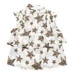 Relish Camicia Tinta Unita con Fantasia Stelle per Bambina 18656 PANNA RELISH 