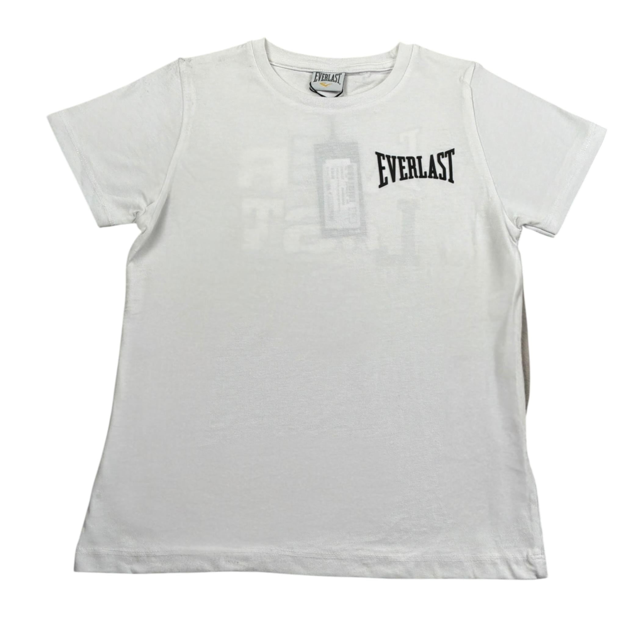 Everlast T-Shirt tinta unita Girocollo con Stampa Bianco per Bambino DIRIRI BIANCO EVERLAST 