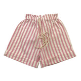 Babe & Tess Short Tinta Unita con Fantasia A Righe per Bambina 35518028 BIANCO BABE & TESS 