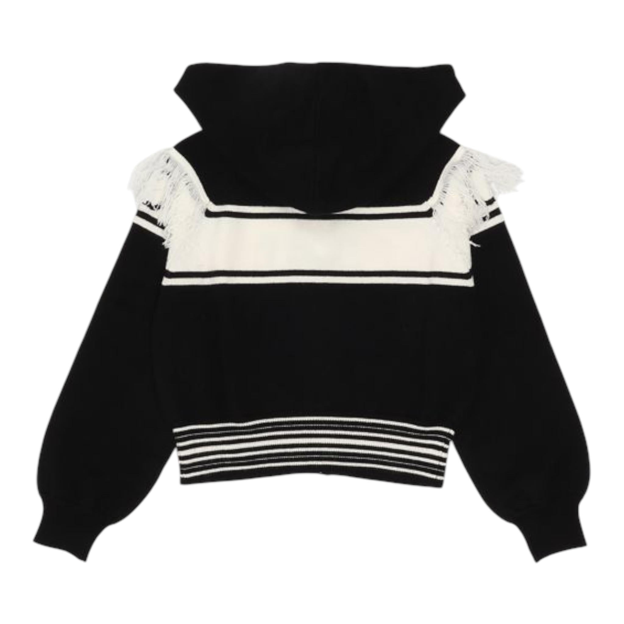 TWINSET maglia tinta unita con stampa zip e cappuccio Nero per Bambina 242GJ3161 NERO TWINSET 