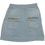 John Richmond Gonna In Maglia Tinta Unita con Applicazioni per Bambina RGP26188GO AZZURRO JOHN RICHMOND 