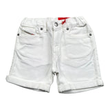 Diesel Bermuda In Denim Tinta Unita Girovita Regolabile per Bambino K00362J BIANCO DIESEL 