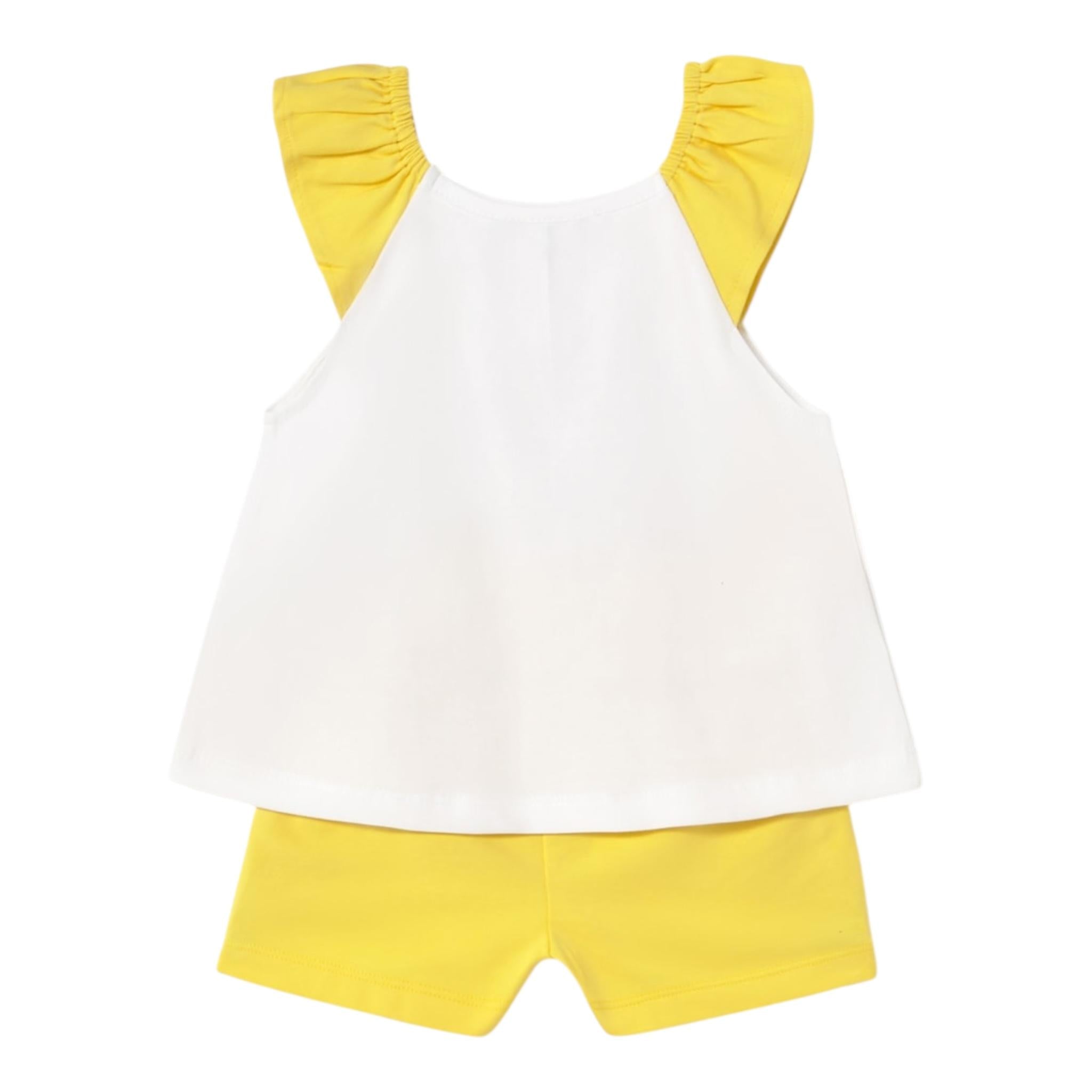 Mayoral Completo 2 Pezzi Canotte-Short per Neonata 1234 BIANCO/GIALLO MAYORAL 