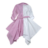 Gaelle Abito Bicolore con Fantasia A Righe per Bambina 2745V00005 BAINCO/ROSA GAELLE 