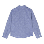 Emporio Armani Camicia Tinta Unita con Manica Lunga E Microfantasia per Bambino 3D4CJDX AZZURRO EMPORIO ARMANI 