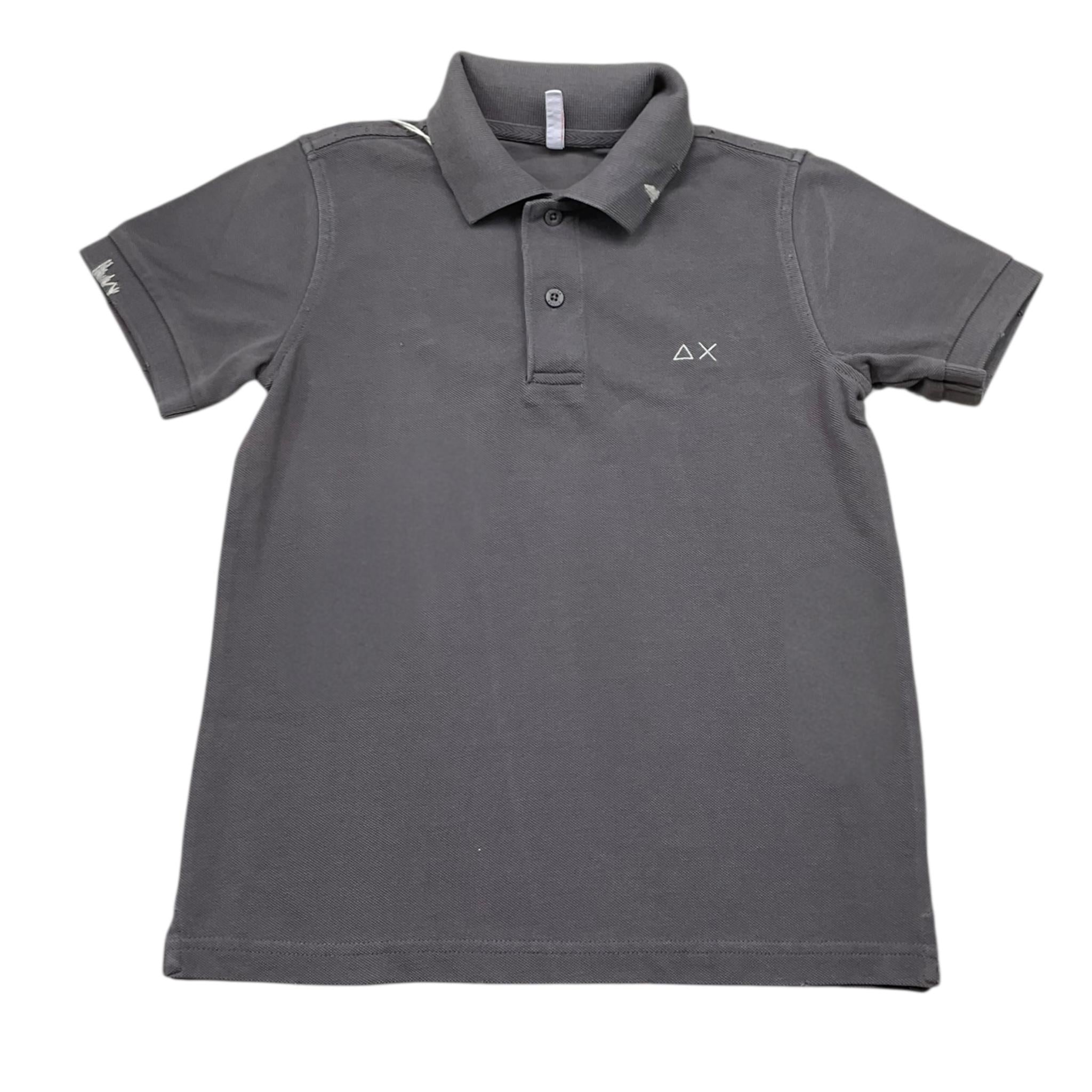 Suns68 Polo Mezza Manica Tinta Unita con Logo per Bambino CPA35301 GRIGIO SUNS68 