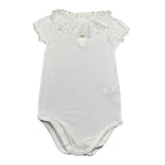 Calamaro Body Mezza Manica Tinta Unita con Colletto per Neonata 19109 PANNA CALAMARO 