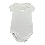 Calamaro Body Mezza Manica Tinta Unita con Colletto per Neonata 19109 PANNA CALAMARO 