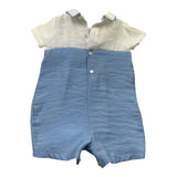 Le Bebe Pagliaccetto Mezza Manica Bicolore per Neonato LBB5380 BIANCO/AZZURRO LE BEBE 