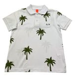 Sun68 Polo Mezza Manica Tinta Unita con Stampa per Bambino CPA35342 BIANCO SUN68 
