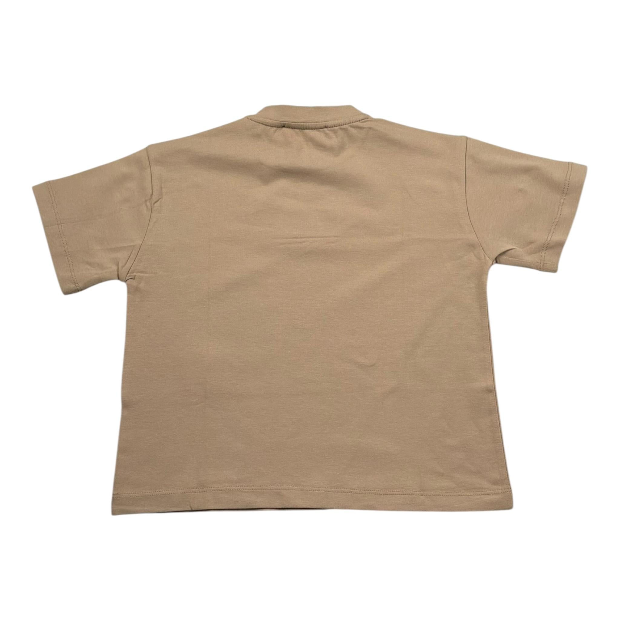 Elisabetta Franchi T-Shirt Tinta Unita con Logo per Bambina EFTS207 SABBIA ELISABETTA FRANCHI 