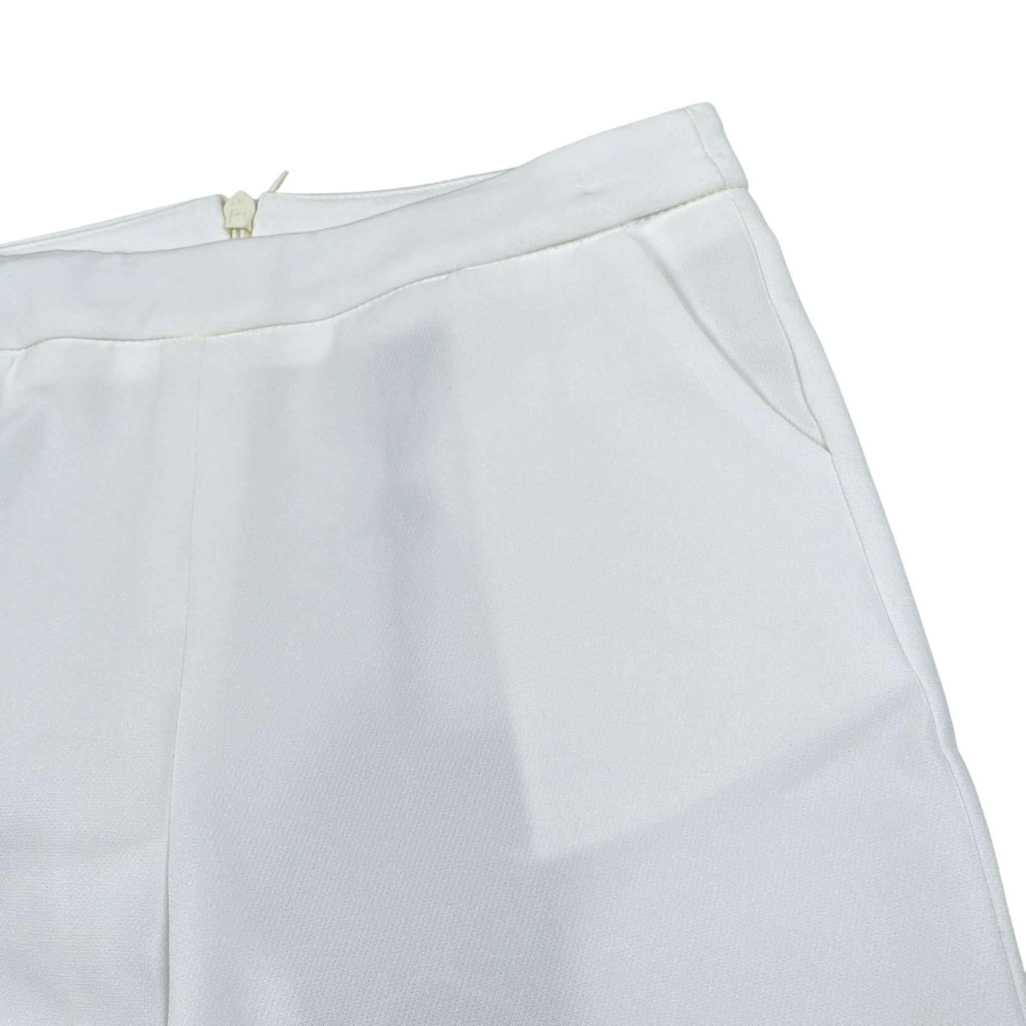 Fun & Fun Pantalone Tinta Unita Modello A Zampa per Bambina FNCBPT00990 BIANCO FUN & FUN 