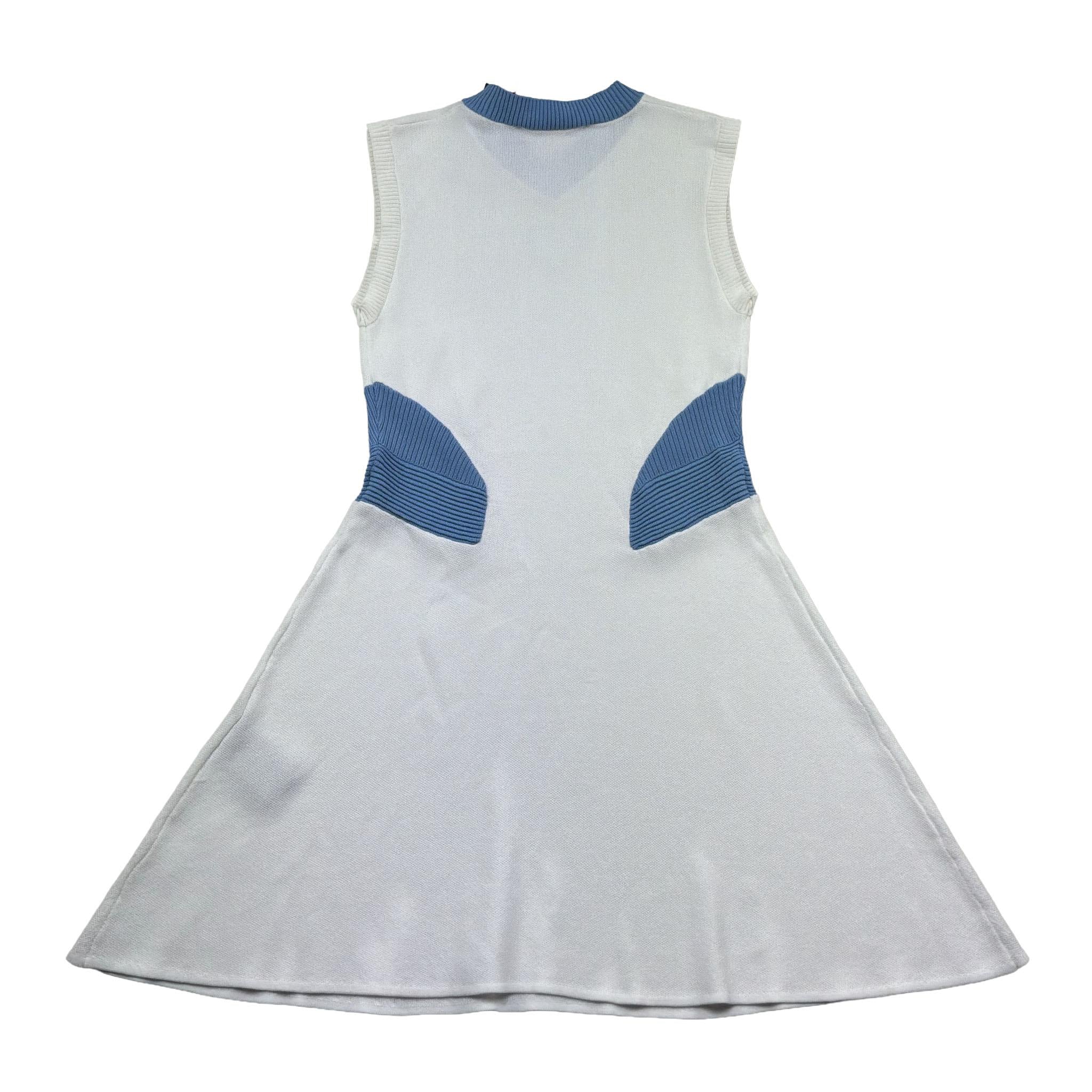 Just Cavalli Abito Giromanica Tinta Unita con Girocollo In Contrasto per Bambina JGP26109VE BIANCO JUST CAVALLI 