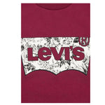 LEVI'S shirt girocollo tinta unita con stampa Bordeaux per Bambina 4EL056 BORDEAUX LEVI'S 