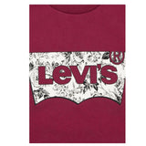 LEVI'S shirt girocollo tinta unita con stampa Bordeaux per Bambina 4EL056 BORDEAUX LEVI'S 