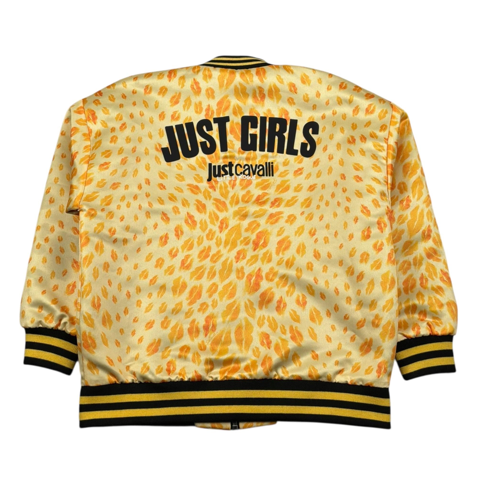 Just Cavalli Giubbino con Zip Tinta Unita con Stampe Bacio per Bambina JGP26177GB GIALLO JUST CAVALLI 