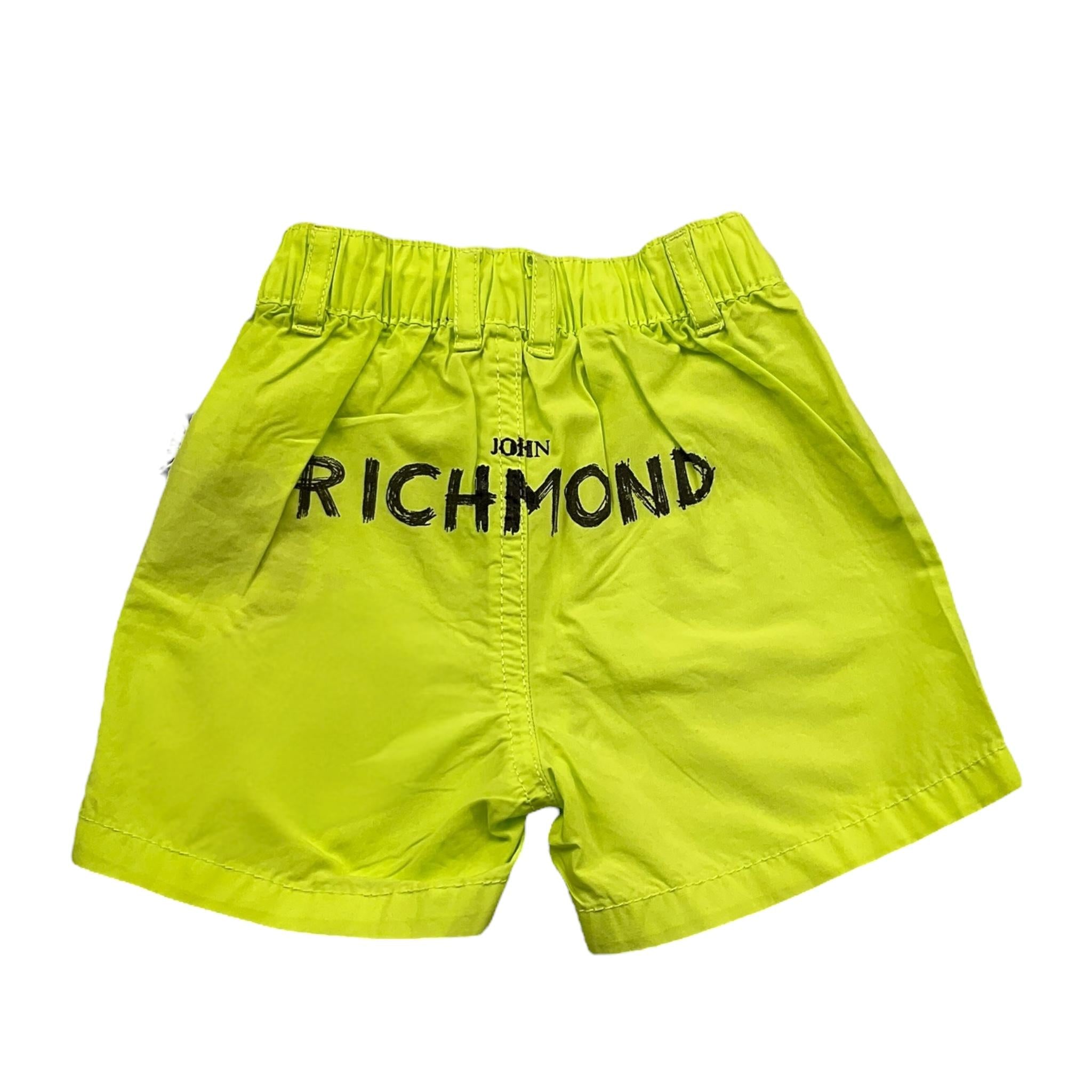 John Richmond Bermuda Tinta Unita con Logo per Bambino RIP24123BE6S VERDE JOHN RICHMOND 