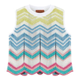 Missoni Top Giromanica Stampa Fantasia per Bambina MU0A32 BIANCO MISSONI 