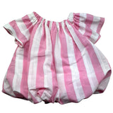 Le Bebe Camica Mezza Manica Fantasia A Righe per Neonata LBG6357 BIANCO/ROSA LE BEBE 