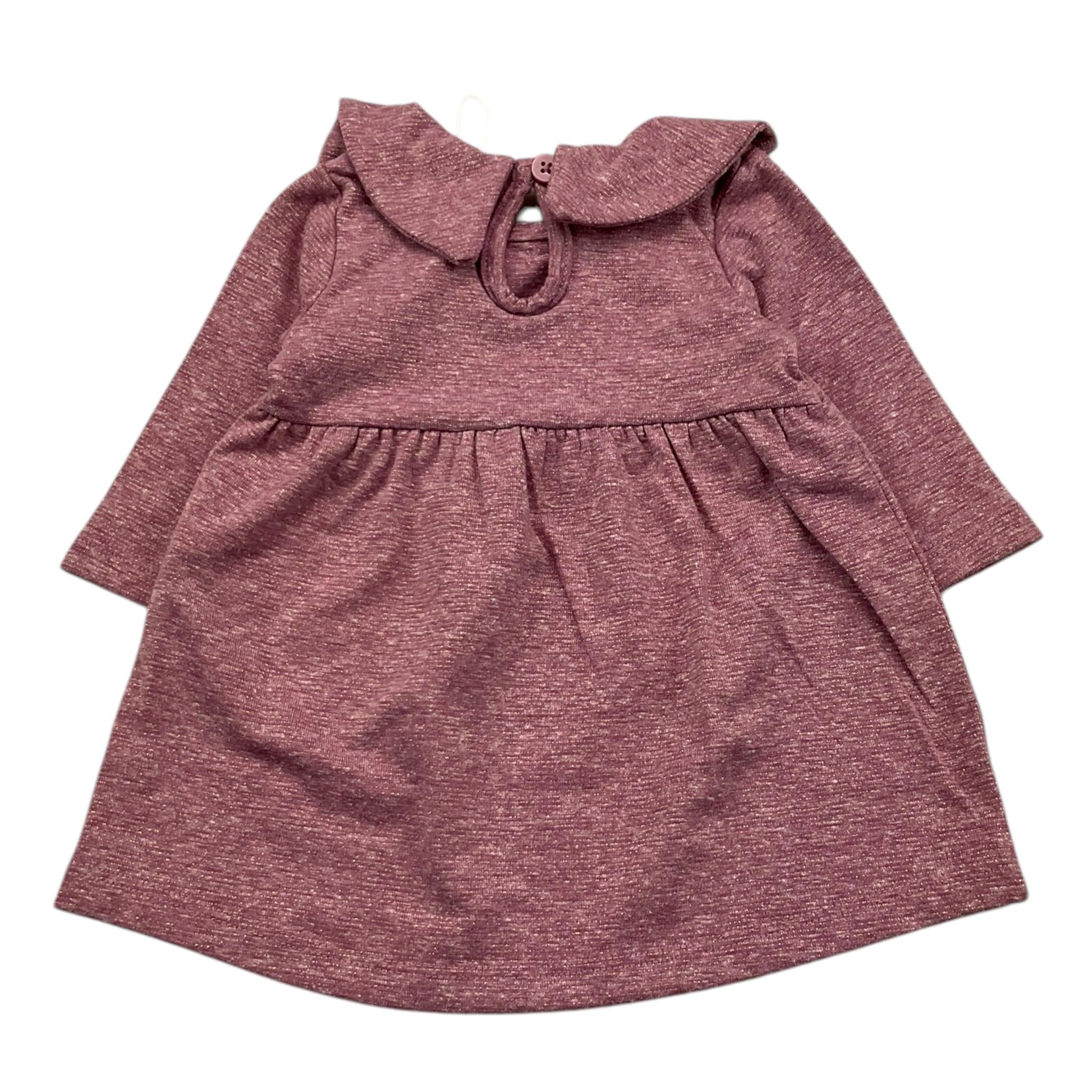 NAME.IT abito manica lunga tinta unita con colletto Rosa per Neonata 13236106 ROSA NAME.IT 