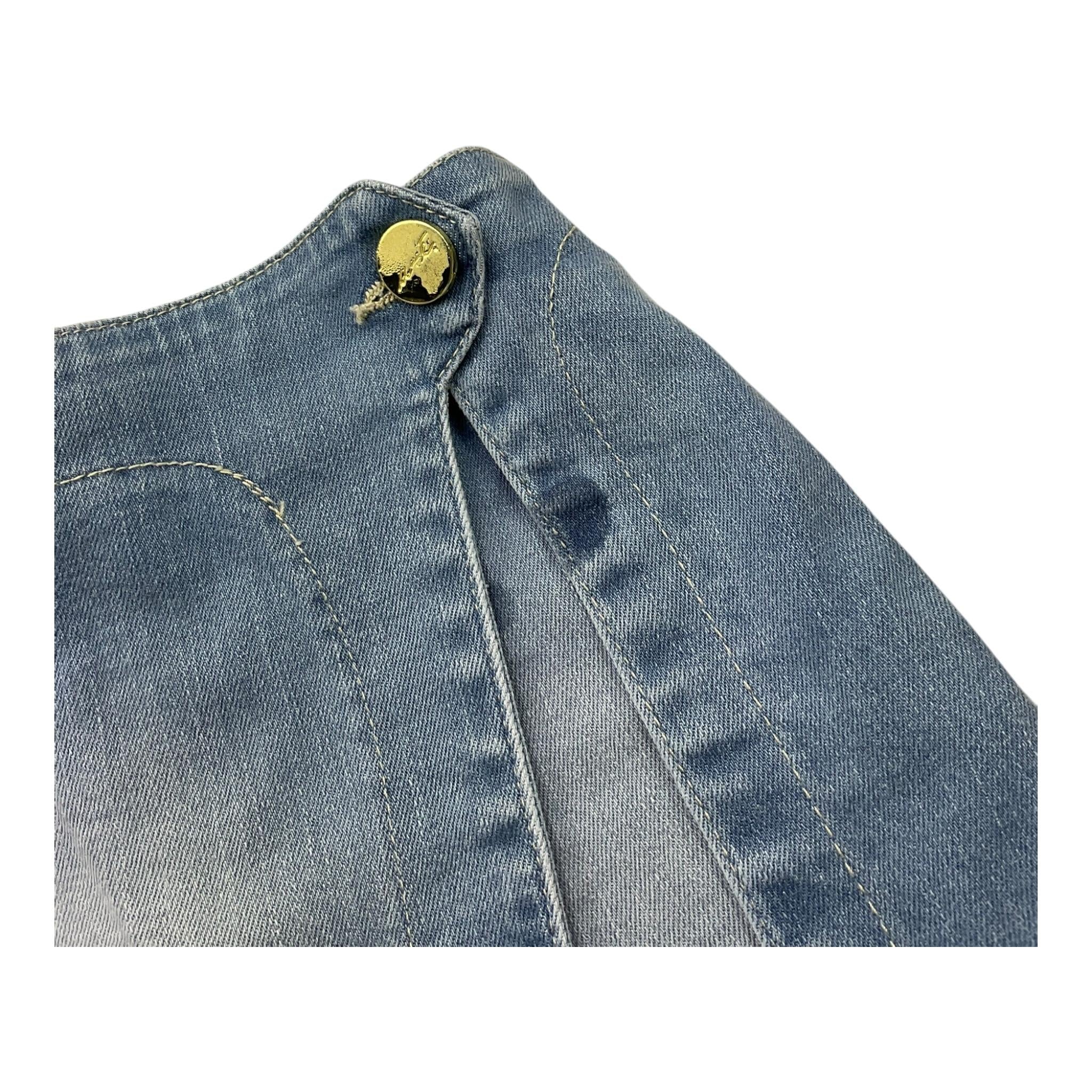 U+È Short In Denim Tinta Unita Modello Gonna per Neonata UE1697 AZZURRO U+è 