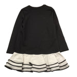 VICOLO abito felpa girocollo tinta unita manica lunga Nero per Bambina 3141V00100 NERO VICOLO 