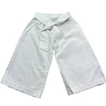 Le Bebe Pantalone Tinta Unita Modello Palazzo con Elastico In Vita per Neonata LBG6358 BIANCO LE BEBE 