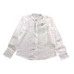 Trussardi Camicia Tinta Unita Manica Lunga con Logo per Bambino TBP24015CA BIANCO TRUSSARDI 