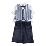 Baby A. Completo 4 Pezzi Bermuda-Camicia-Papillions-Gilet per Neonato A2804N AZZURRO BABY A. 