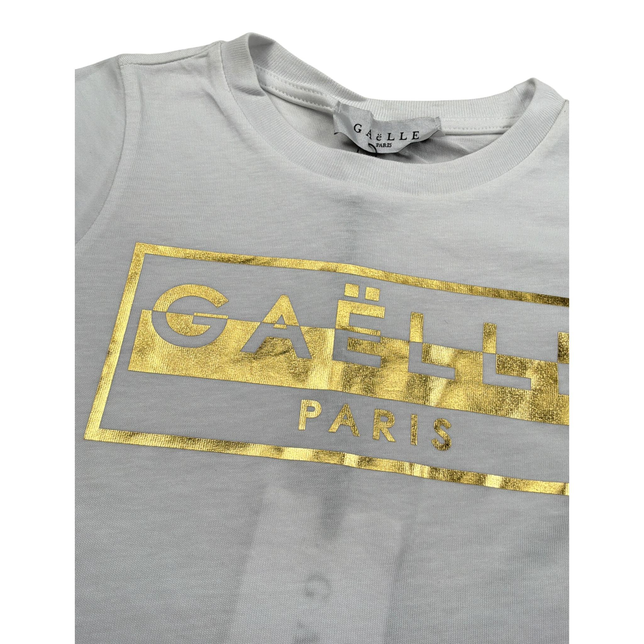 Gaelle T-Shirt Girocollo tinta unita con Stampa Bianco per Bambina 2746M0710 BIANCO GAELLE 