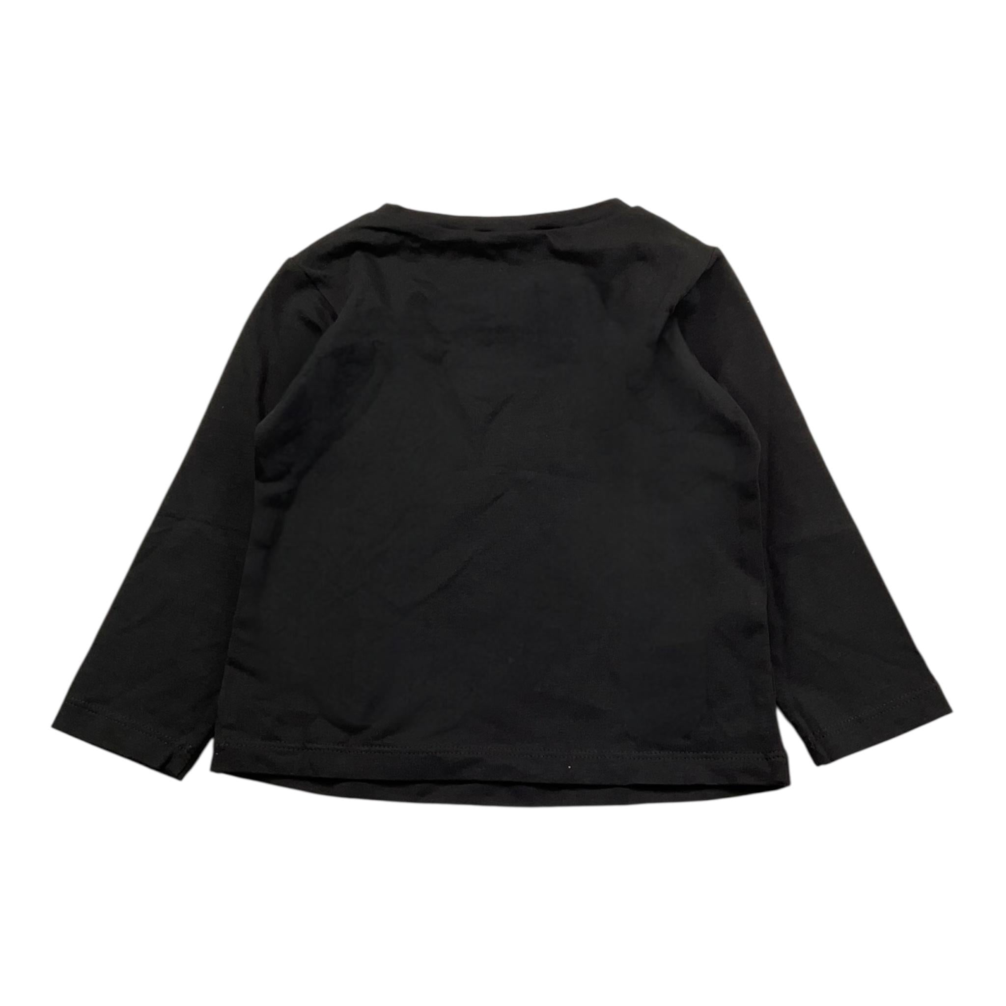 Liu Jo Shirt Tinta Unita Girocollo con Brillantini per Bambina KF4029 NERO LIU JO 