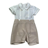 Le Bebe Completo 2 Pezzi Camicia-Bermuda per Neonato LBB5326 BIANCO/BEIGE LE BEBE 