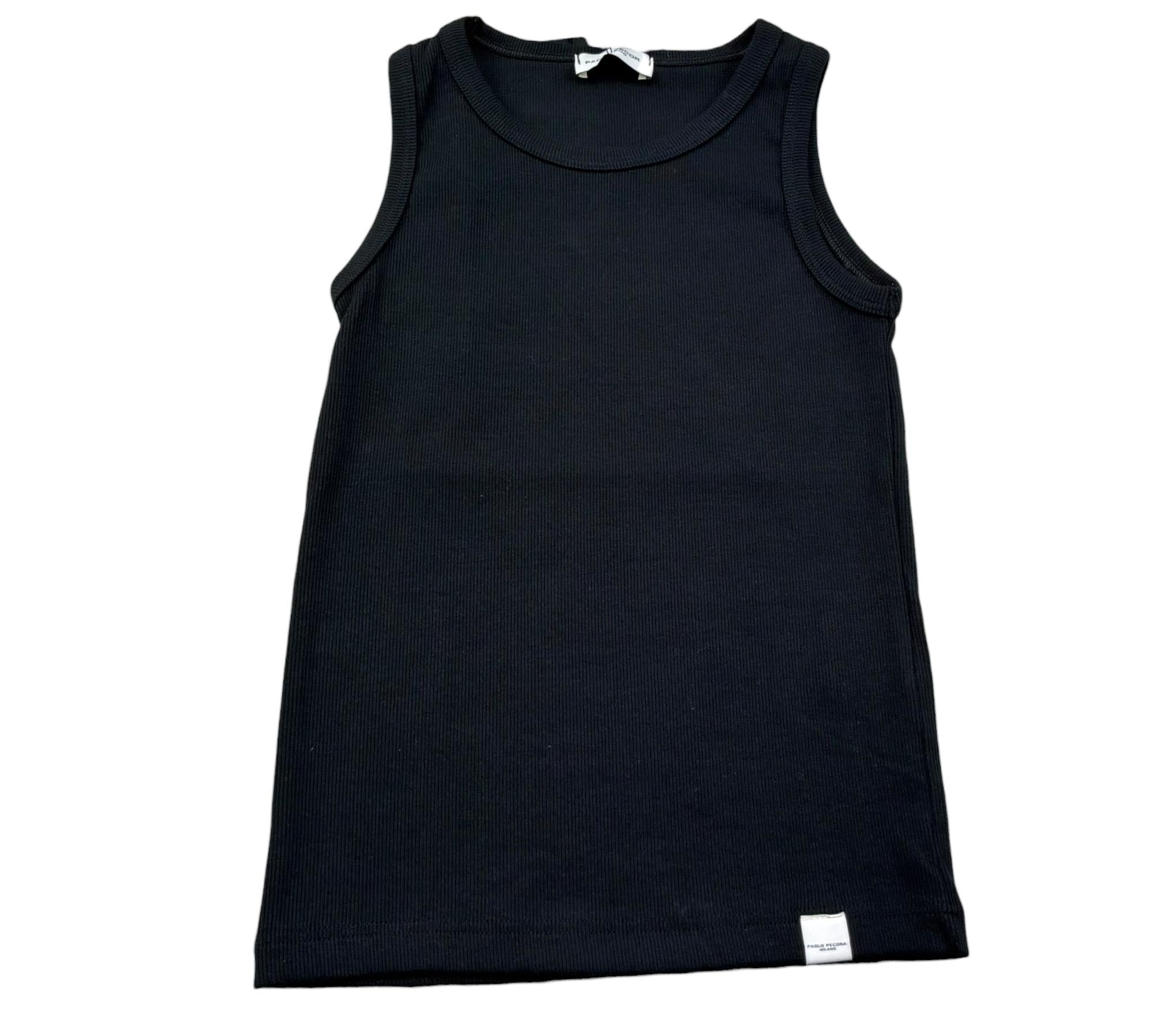 Paolo Pecora Canotta Girocollo Tinta Unita per Bambino PP4269 NERO PAOLO PECORA 