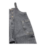 PLAY UP salopette in denim tinta unita Nero per Neonata PA011AP11503 NERO PLAY UP 