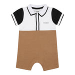 Boss Pagliaccetto Mezza Manica Bicolore per Neonato J52207 BIANCO/BEIGE BOSS 