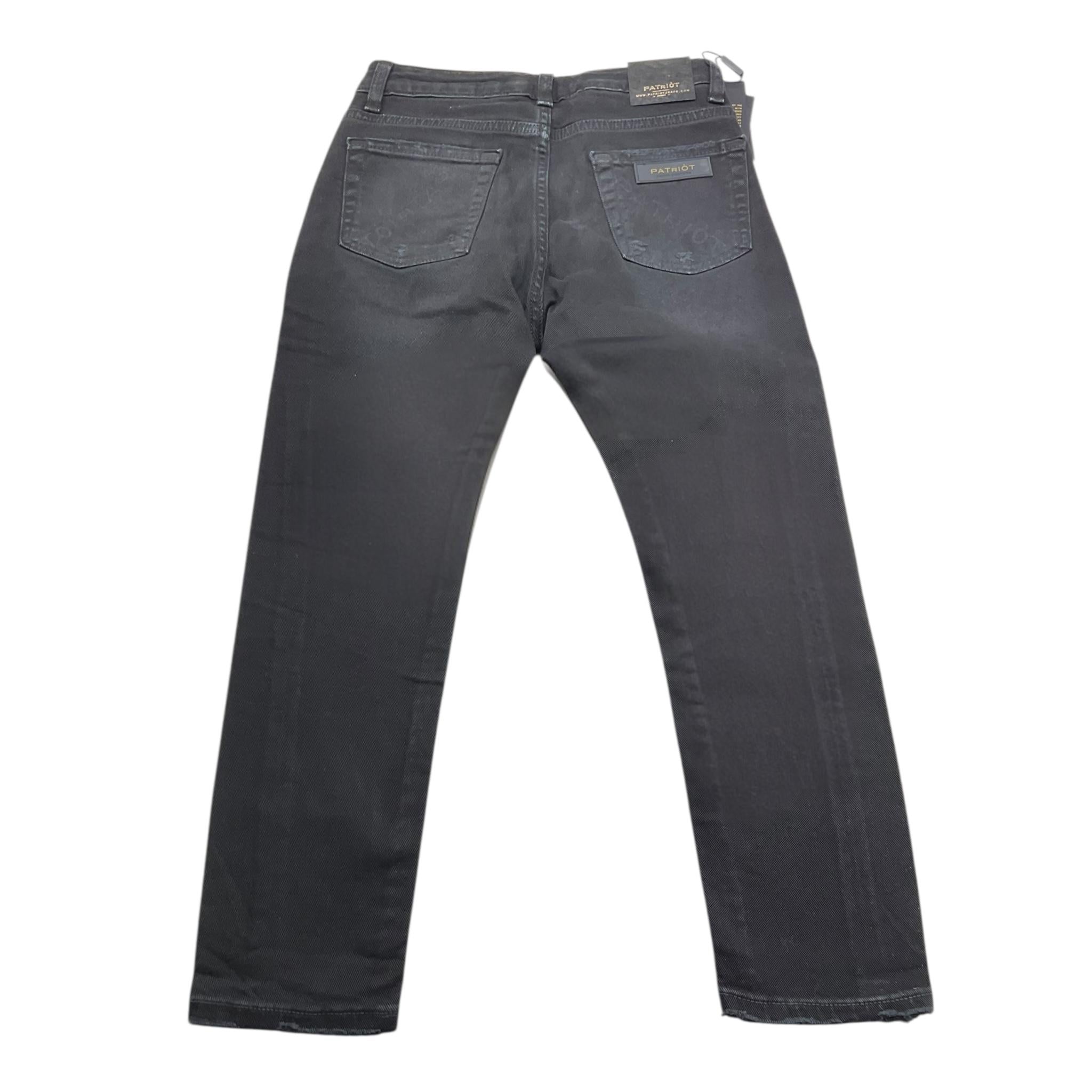 PATRIOT jeans tinta unita con girovita regolabile Nero per Bambino PB1270 NERO PATRIOT 