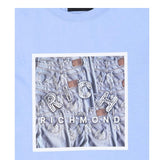 John Richmond T-Shirt Girocollo Tinta Unita con Stampa per Bambino RBP25117TS AZZURRO JOHN RICHMOND 