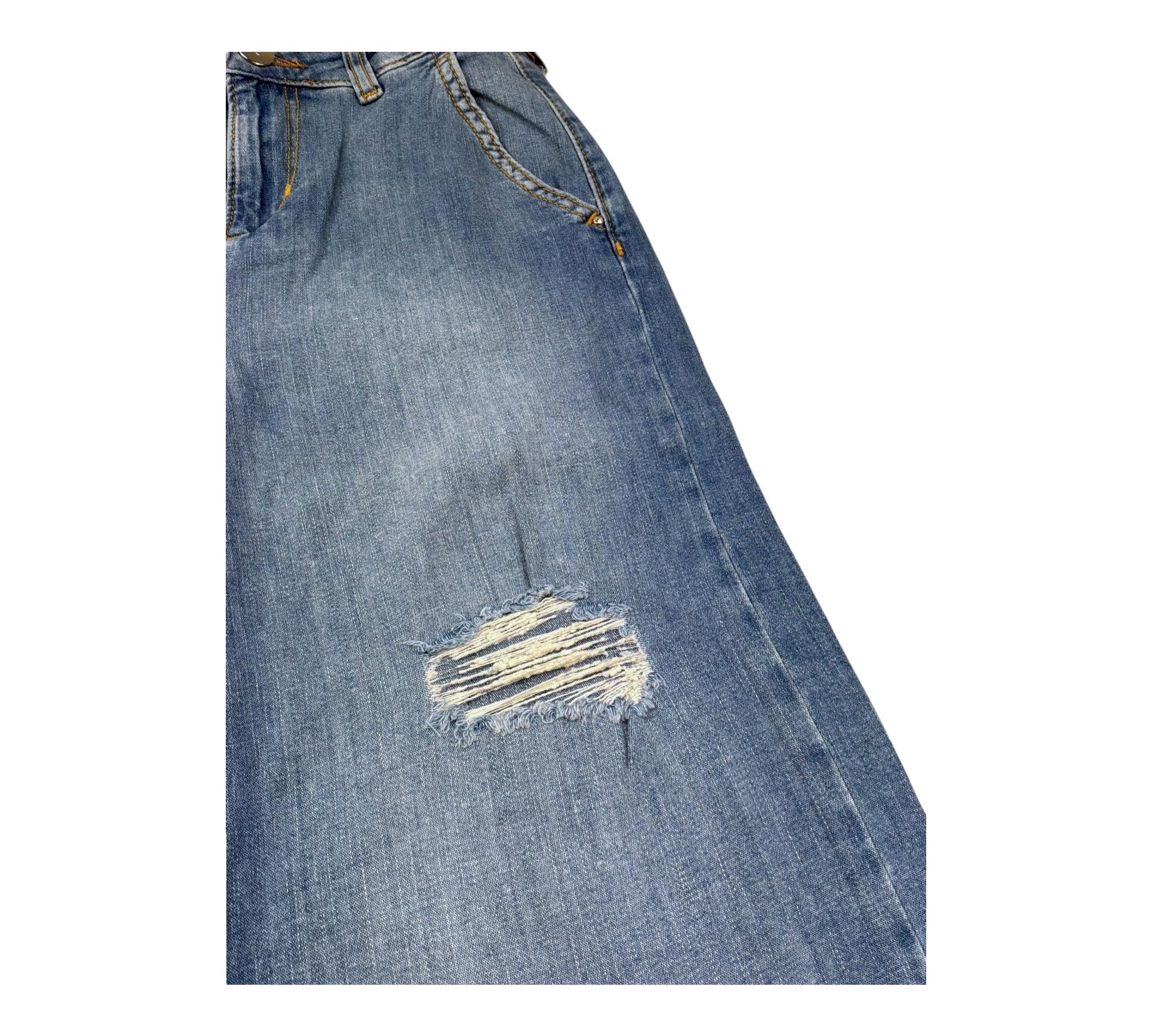 Liu Jo Jeans Tinta Unita Modello Palazzo per Bambina GA3107 AZZURRO LIU JO 