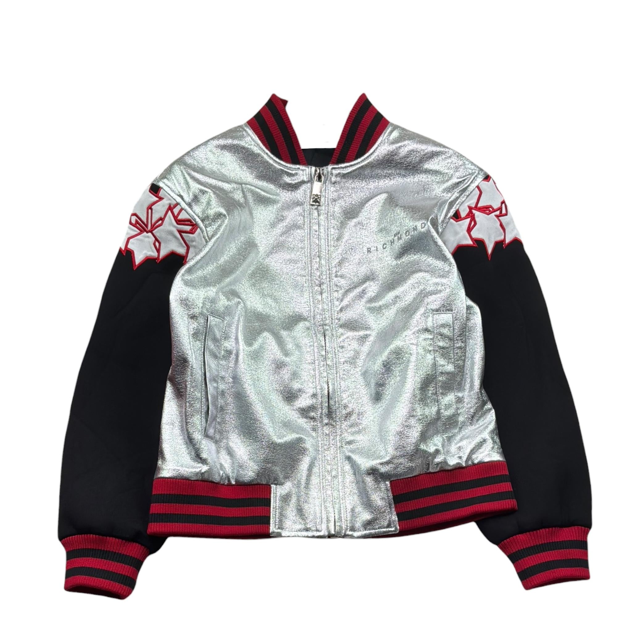 John Richmond Giubbino Tinta Unita con Zip E Stampa per Bambino RGP26096GB ARGENTO JOHN RICHMOND 