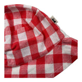 Petit Indi Cappello Bicolore con Stampa A Quadri per Neonata SS25A8911 BIANCO/ROSSO PETIT INDI 