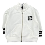 Please Felpa Tinta Unita con Zip E Stampa per Neonato LG28042B71 BIANCO PLEASE 