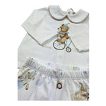Le Bebe Completo 2 Pezzi Shirt-Ghettina Tinta Unita per Neonato LBB5273 BIANCO LE BEBE 
